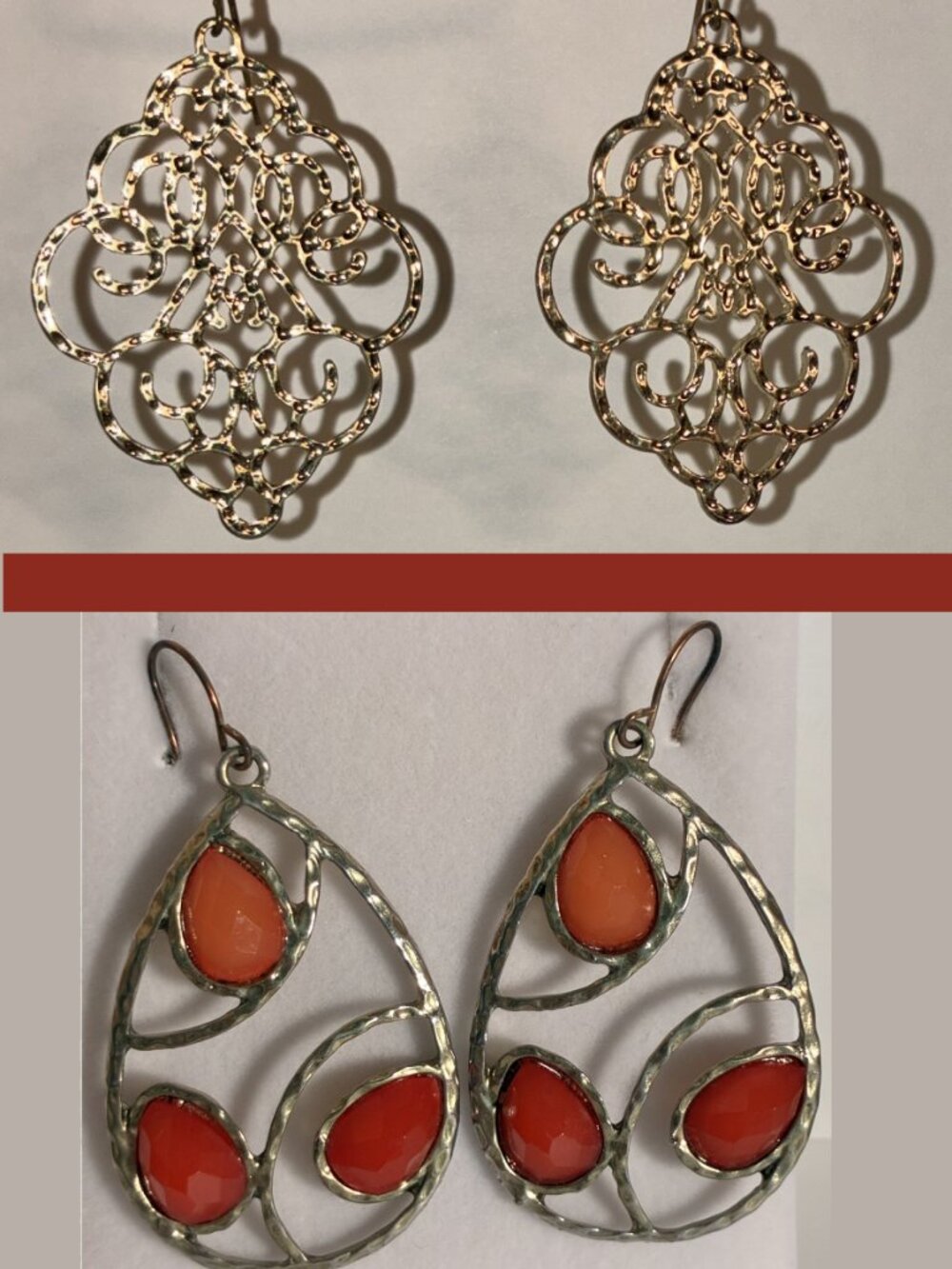 2 pairs of Filigree Dangle Earrings - Look!